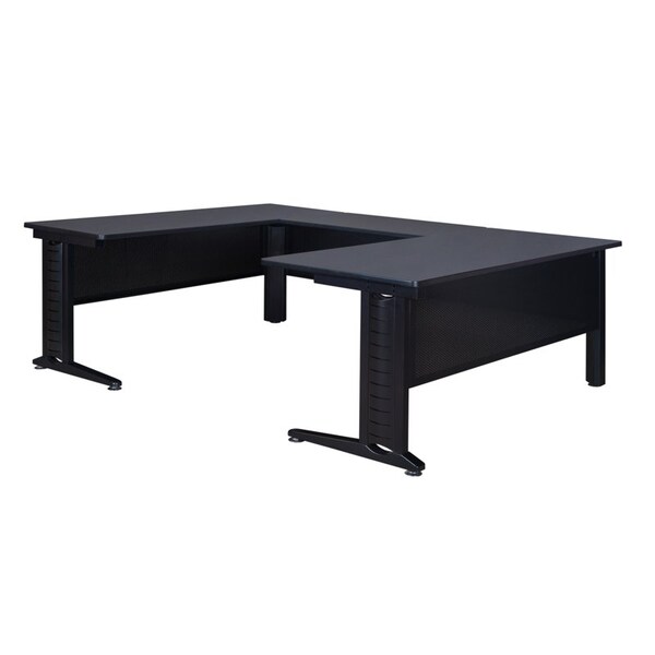 Regency Fusion U-Desk Shells, 102 D X 29 H, 72 W X Wood, Metal, Grey MUDS723048GY - main